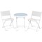3-Piece Patio Bistro Set Folding Table and 2 Chairs Balcony Outdoor Furniture